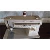 Image 2 : SINGER ELECTRIC SEWING MACHINE W/LG. CABINET & ACCESS.