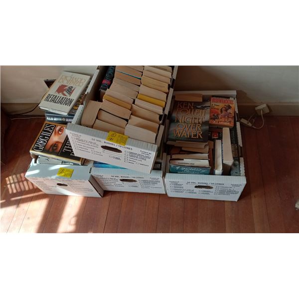 4 BOXES OF HARD & SOFT COVER BOOKS