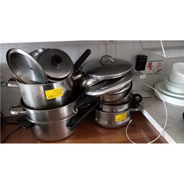 MISC. STAINLESS STEEL POTS & PANS