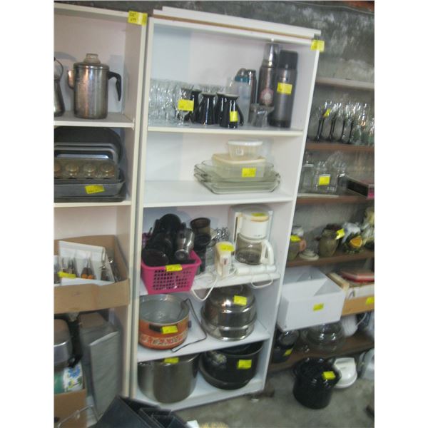 WHITE MELAMINE SHELF UNIT