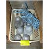 Image 1 : BASKET OF LEAD CANNON BALL WEIGHTS