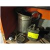 Image 2 : COLLECTABLE MISC. LOCKS, WOOD PLANE, OIL CAN, ETC.