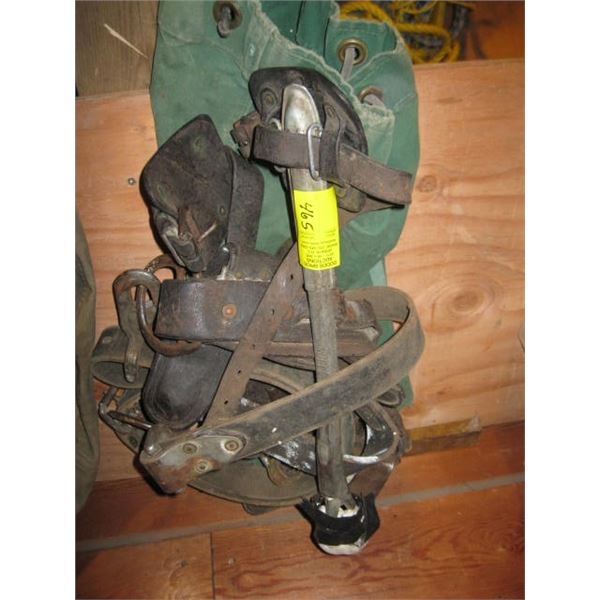 CLIMBING BELT & SET OF CLIMBING SPURS