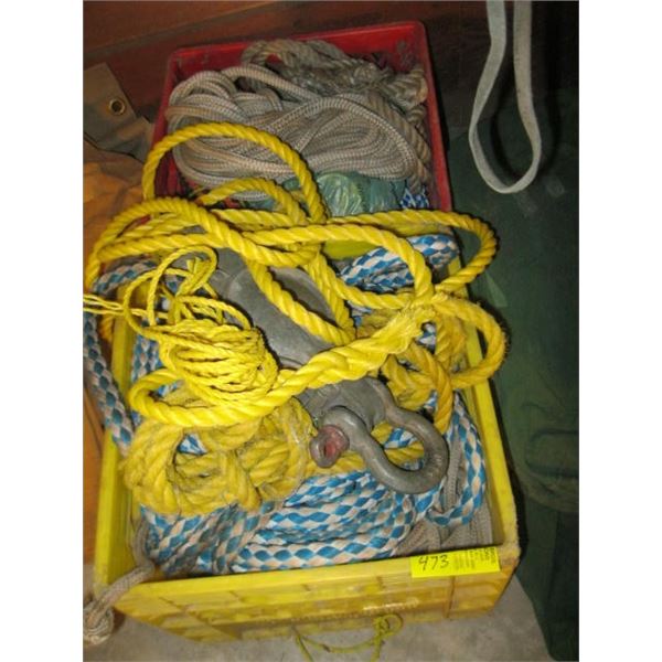 2 CRATES OF ASST. ROPE