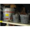 Image 1 : 3 GALVANIZED BUCKETS