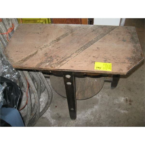 SM. ANTIQUE WOODEN TABLE