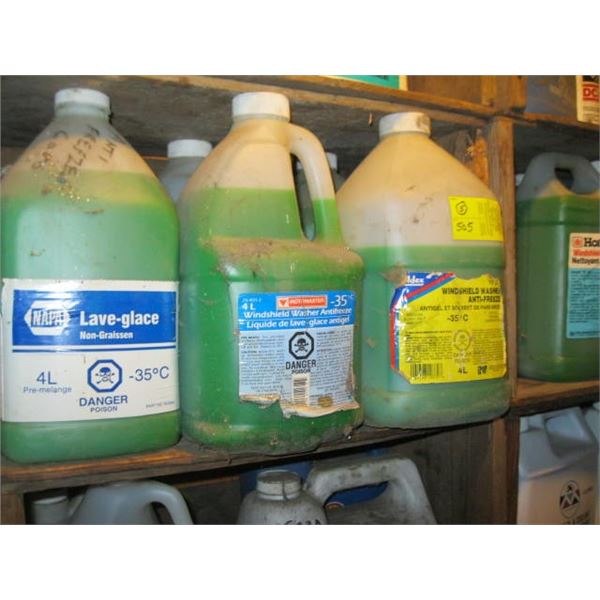 5 CONTAINERS OF ASST. ANTIFREEZE