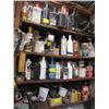 Image 1 : 4 SHELVES OF MISC. OILS, CLEANERS, ETC.