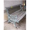 Image 2 : WOOD & METAL GARDEN BENCH