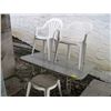 Image 1 : PATIO TABLE W/2 CHAIRS & SM. TABLE