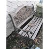 Image 3 : METAL & WOOD GARDEN BENCH