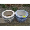 Image 1 : 2 BLUE PLANT POTS