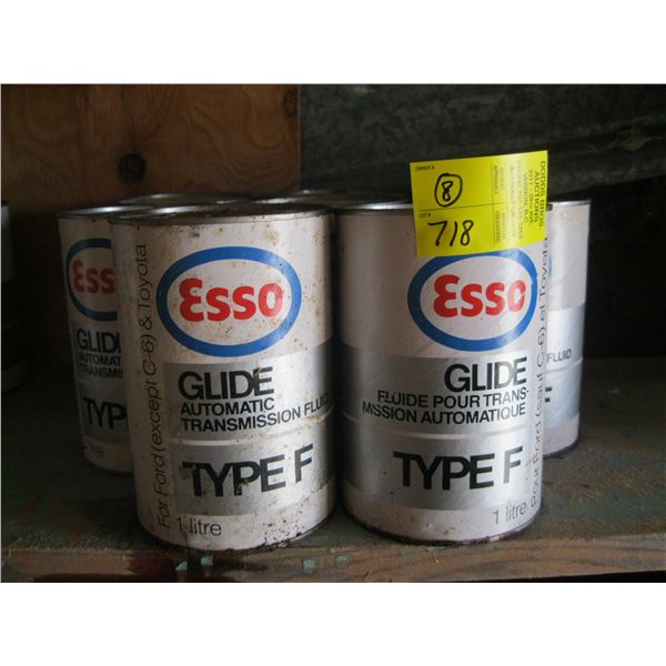 8 1L CANS OF ESSO GLIDE ATF TYPE F