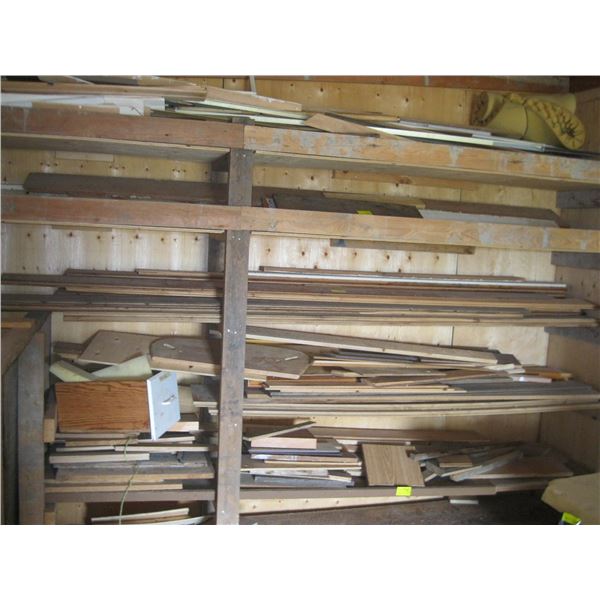 LG. LOT OF ASST. LUMBER ON RACKS