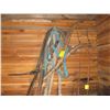 Image 1 : PAIR OF WOODEN HORSE HAMES, BRIDLE, REINS, LEAD SHANKS, ETC.