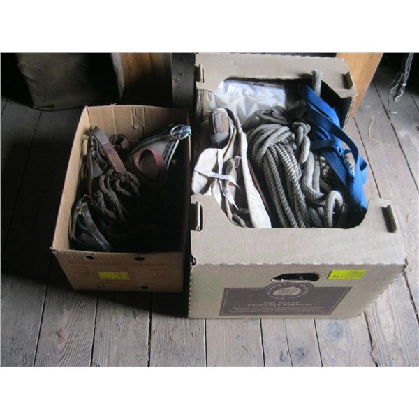 2 BOXES OF MISC. HORSE TACK