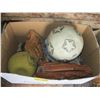 Image 2 : MISC. SPORTS GEAR & BAG W/FLIPPERS, BASEBALL MITTS, BALLS, ETC.