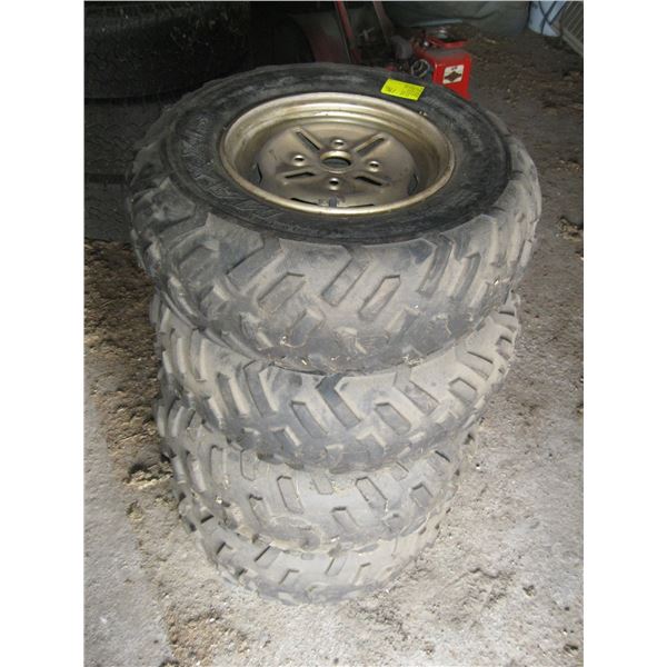 SET OF ATV TIRES, 2 BACK & 2 FRONT