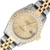 Image 1 : Rolex Ladies 2 Tone Quickset Champagne Index And Diamond Datejust Watch