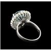 Image 3 : 5.65 ctw Aquamarine and Diamond Ring - 14KT White Gold