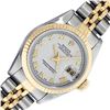 Image 1 : Rolex Ladies 18K 2T Sapphire Quickset Ivory Pyramid Datejust 26mm with Box