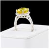 Image 3 : 6.30 ctw Yellow Sapphire and 0.43 ctw Diamond Platinum Ring