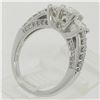 Image 7 : 14k White Gold 1.50 ctw Oval 3 Stone Diamond Promise Engagement Ring w/ Accents