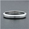 Image 2 : New 18k White Gold 3.45mm Plain Polished Flat Squared Wedding Band Stack Ring