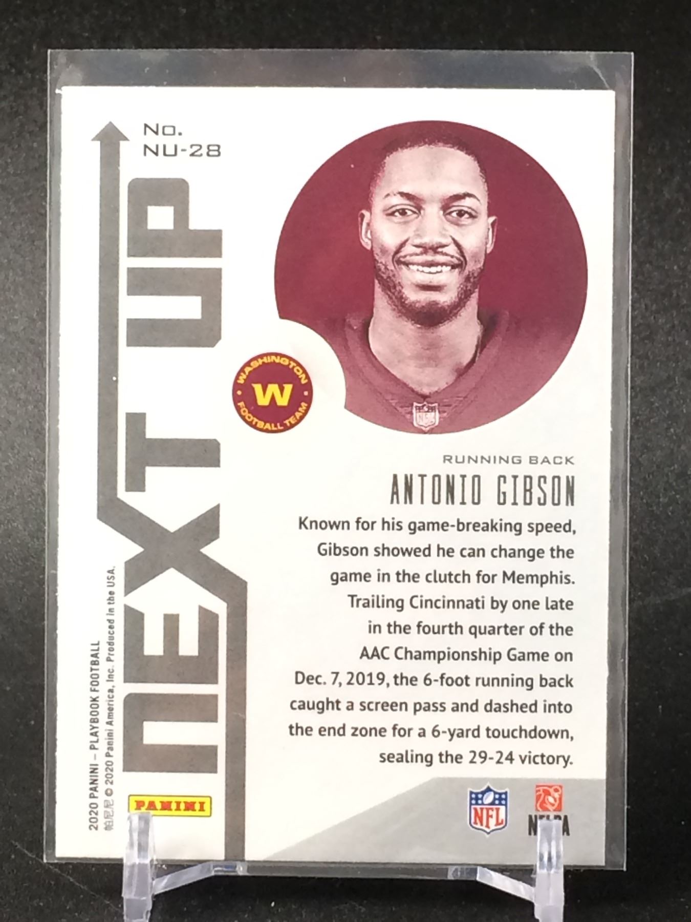 NFL ROOKIE CARD ANTONIO GIBSON COMMANDERS