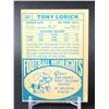 Image 2 : 1967 TOPPS NO. 204 TONY LORICK RUNNING BACK COLTS