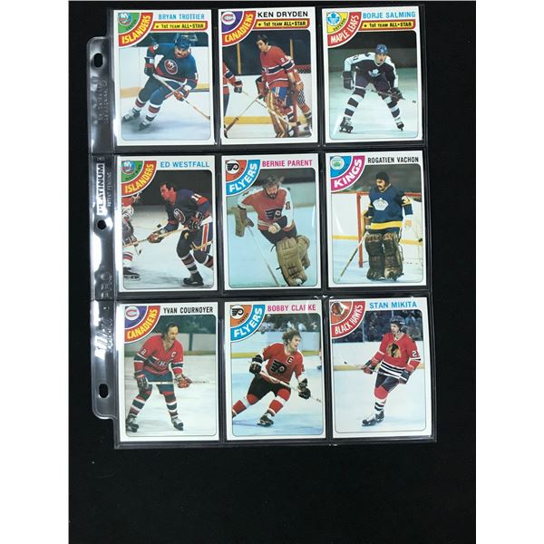 LOT OF 9 1978-79 OPC NHL STAR CARDS