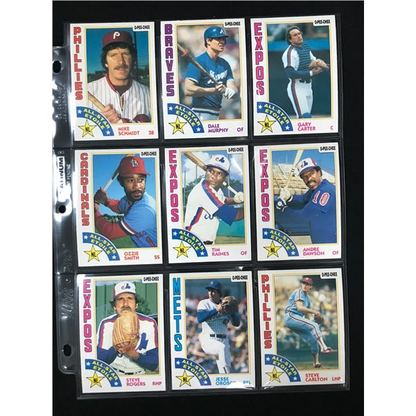 LOT OF 9 1984 OPC HOF/STAR CARDS