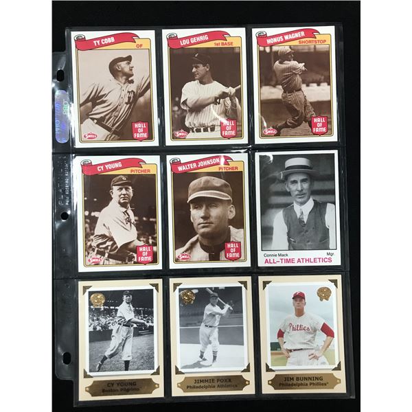 LOT OF 9 1983-2001 MLB HALL OF FAME CARDS