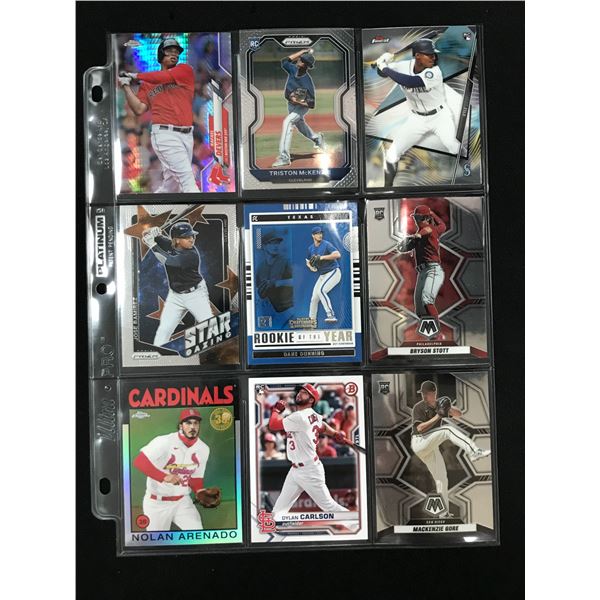 LOT OF 9 MLB STAR/ROOKIE CARDS