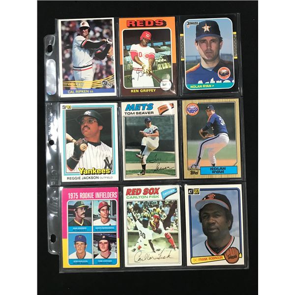 LOT OF 9 1970/80'S HALL OF FAME/STAR CARDS