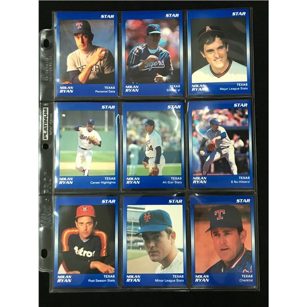 LOT OF 9 VINTAGE NOLAN RYAN STAR CARDS