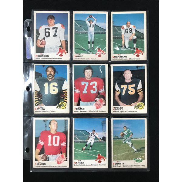 LOT OF 9 1970 O-PEE-CHEE CFL STAR CARDS