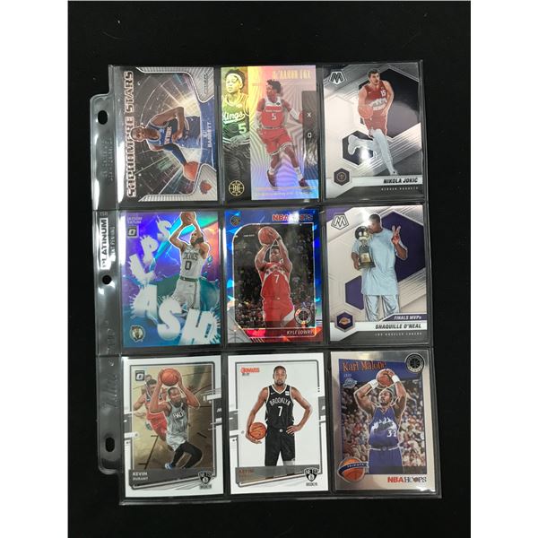 LOT OF 9  NBA STAR CARDS