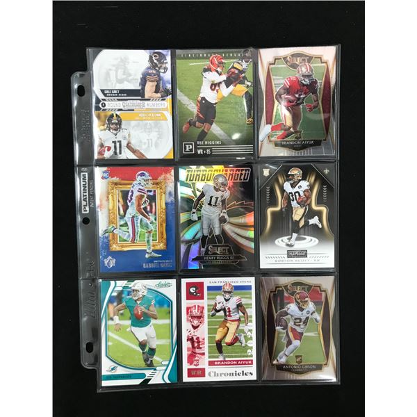 LOT OF 9 NFL STAR ROOKIE CARDS