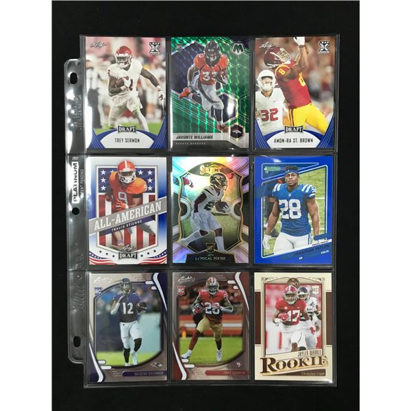 LOT OF 9 NFL STAR ROOKIE CARDS