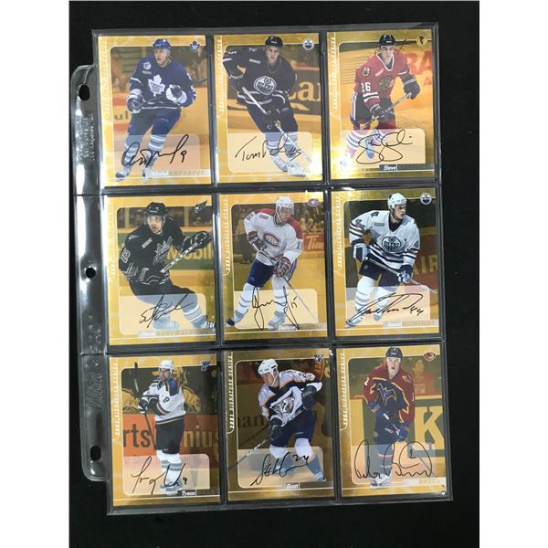 LOT OF 9  2001 IN THE GAME SIGNATURE SERIES HARD SIGNED AUTO CARDS