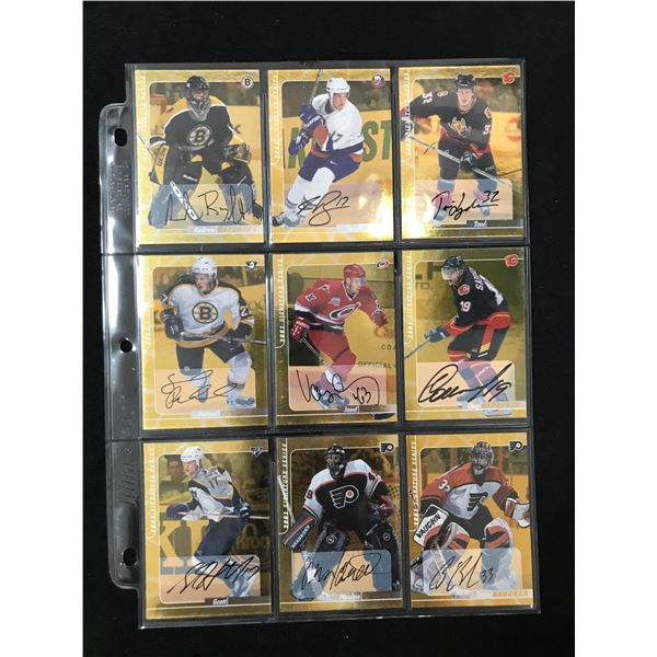 LOT OF 9  2001 IN THE GAME SIGNATURE SERIES HARD SIGNED AUTO CARDS