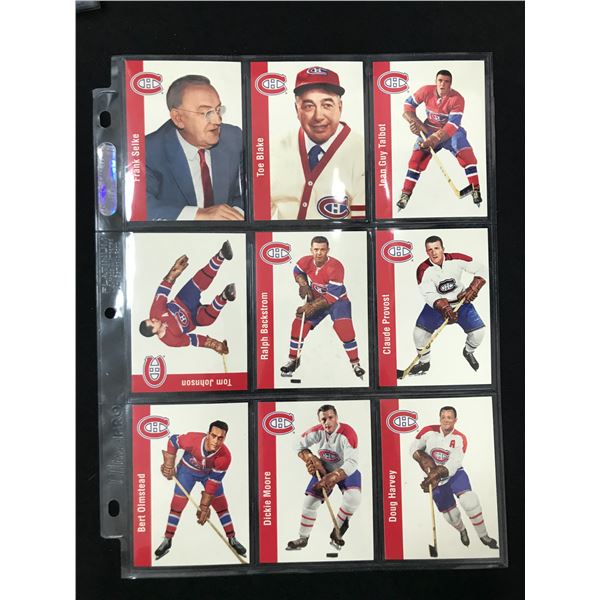 LOT OF 9 1956-57 PARKHURST REPRINTS NHL STAR CARDS