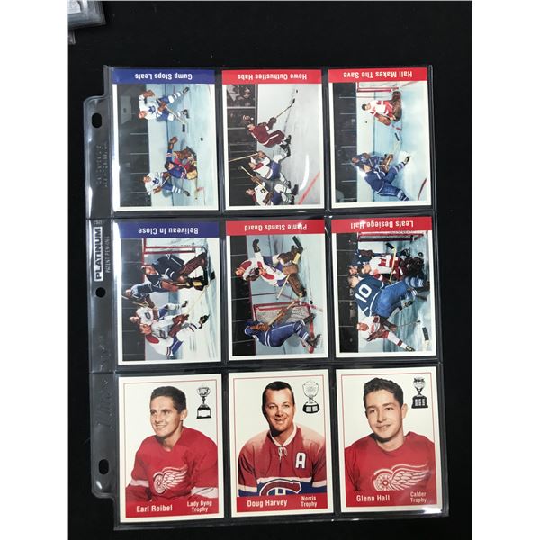 LOT OF 9 1956-57 PARKHURST REPRINTS NHL STAR CARDS