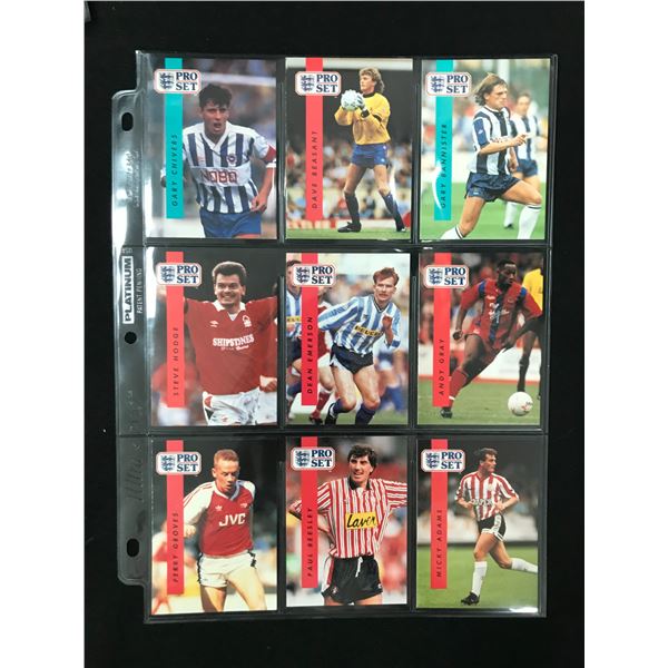 LOT OF 9 VINTAGE 1991 PROSET ENGLAND PREMIERE LEAGUE CARDS