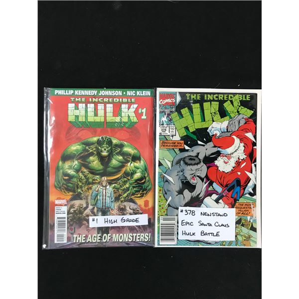 LOT OF 2 MARVEL COMICS (THE INCREDIBLE HULK)