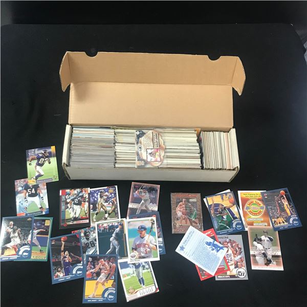 BOX OF VARIOUS SPORTS CARDS