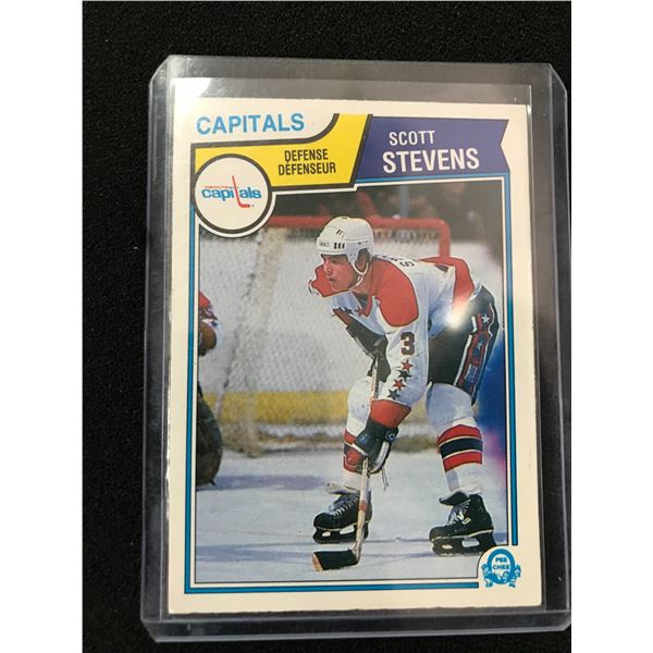 1983 O-PEE-CHEE NO.376 SCOTT STEVENS ROOKIE CARD