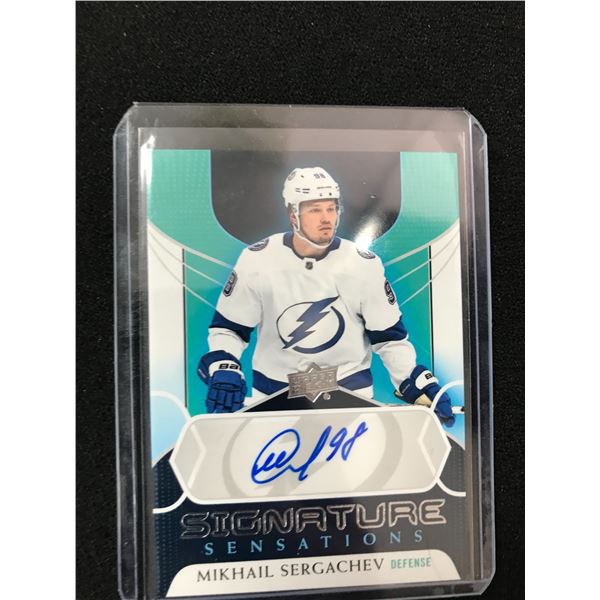 2020-21 UPPER DECK NO.SS-MS MIKHAIL SERGACHEV SIGNATURE SENSATIONS AUTOGRAPHED