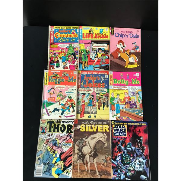 LOT OF 9 COMICS